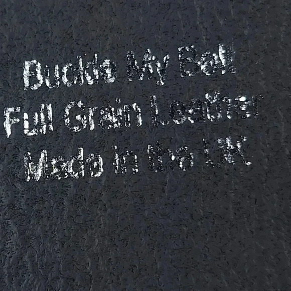 Buckle My Belt Full Grain Leather Belt 49 Inches in Length Black Made in the UK - Picture 9 of 10